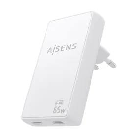 Wall Charger Aisens ASCH-65W2P077-W White 65 W