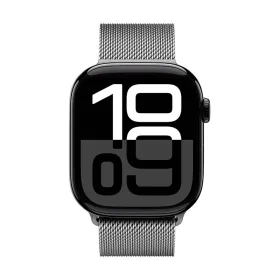 Crong Milano Steel - Stainless Steel Strap for Apple Watch 44/45/46/49 mm (Silver)