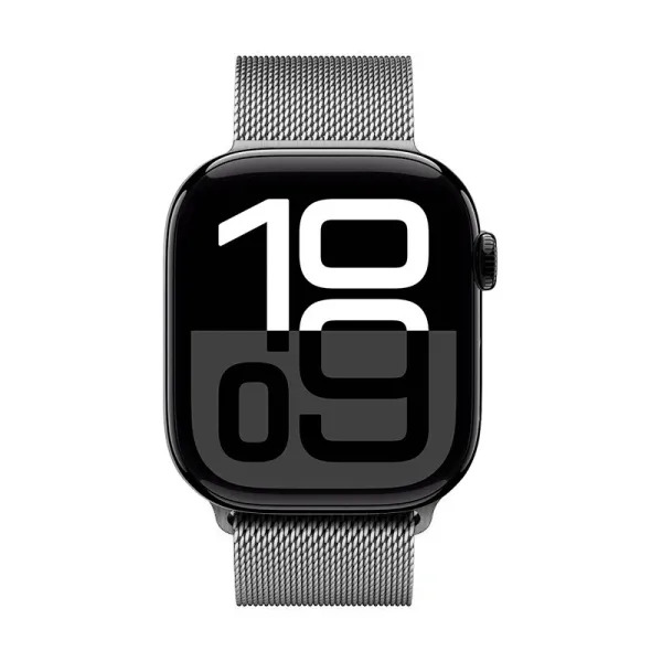 Crong Milano Steel - Stainless Steel Strap for Apple Watch 44/45/46/49 mm (Silver)
