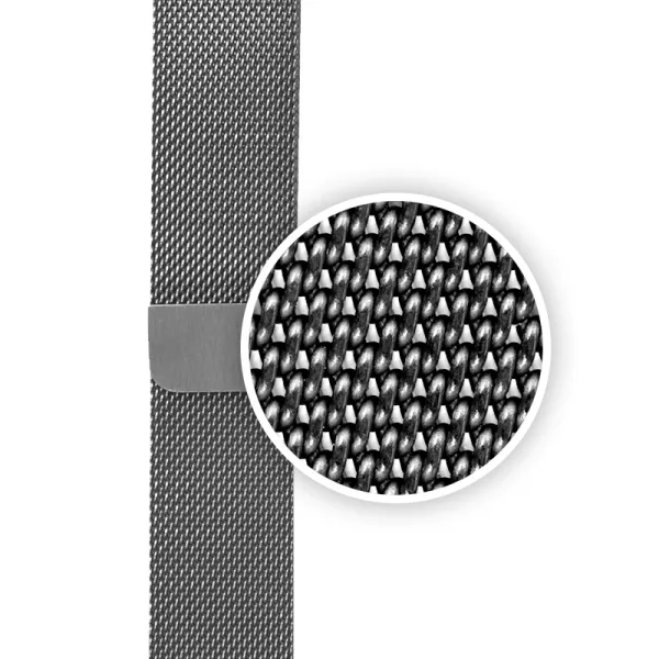 Crong Milano Steel - Stainless Steel Strap for Apple Watch 44/45/46/49 mm (Silver)