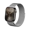 Crong Milano Steel - Stainless Steel Strap for Apple Watch 44/45/46/49 mm (Silver)