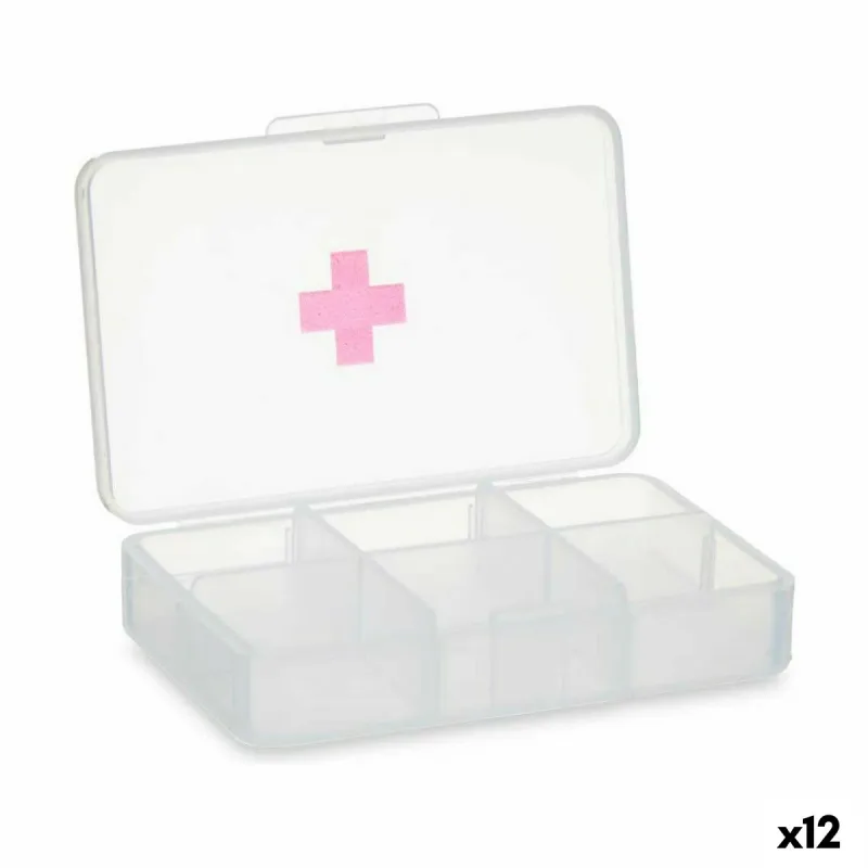 Dėžutė vaistams Berilo Skaidrus Plastmasinis 11,5 x 18 x 2,2 cm 9 x 2,5 x 6 cm (12 vnt.)