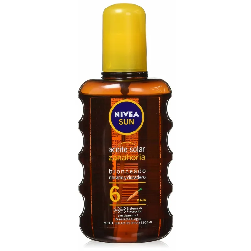 Apsauginis nuo saulės aliejus Nivea SUN ZANAHORIA Spf 6 200 ml