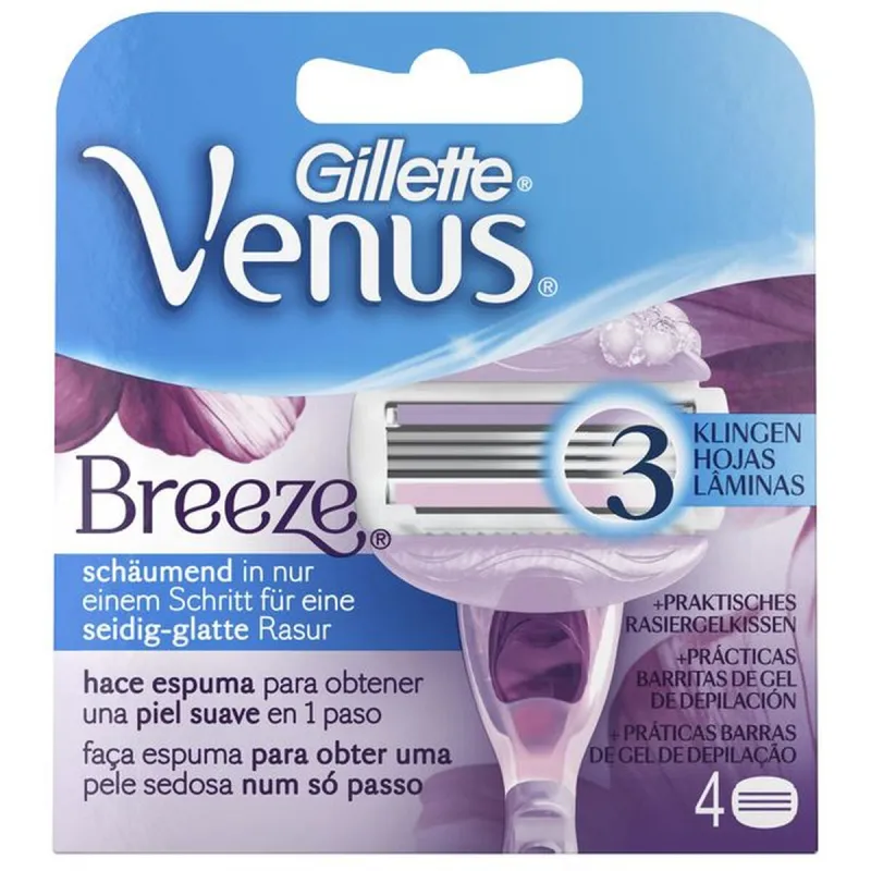 Запасные лезвия для бритвы Gillette Venus Breeze 4 Предметы (4) (4 штук)