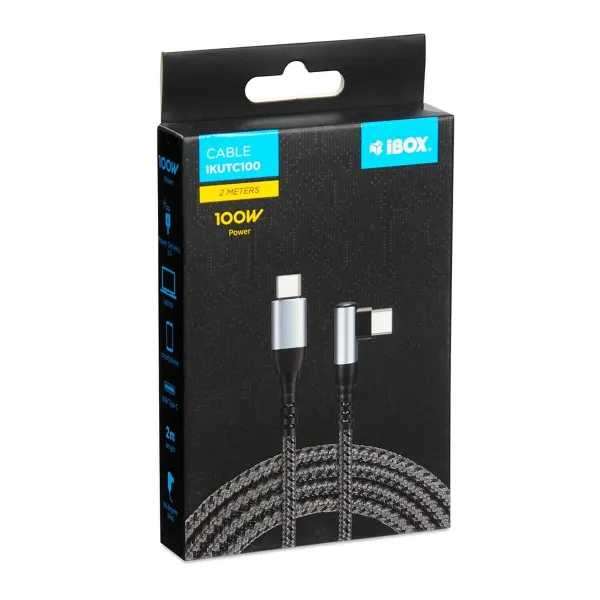 USB-kaabel Ibox IKUTC100 Must 2 m