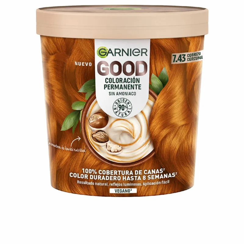 Pysyvä väri Garnier Good Nº 7.43 Cobrizo Cúrcuma 217 ml