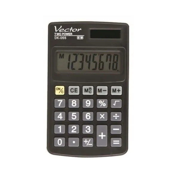 Laskin Vector DK-055 Musta Muovinen