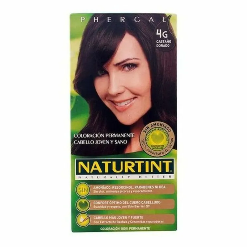 Краска без содержания аммиака Naturtint Naturtint G Золотисто-каштановый Nº 4g Castano Dorado 170 ml