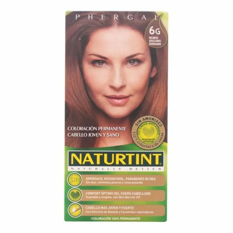 Краска без содержания аммиака Naturtint Naturtint G Nº 6g Rubio Oscuro Dorado Nº 6g-Rubio Oscuro Dorado 170 ml