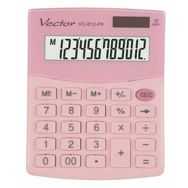 Kalkulators Vector KAV VC-812 PK Rozā