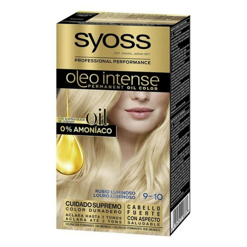Pysyvä väriaine Syoss Olio Intense Luminous Blonde Nº 9,10 Platinanvaalea Nº 9.10-Rubio Luminoso