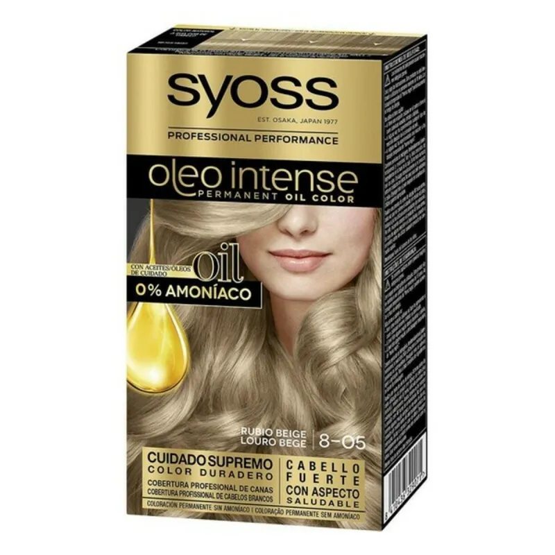 Pysyvä väriaine Syoss Olio Intense Beige Blonde Nº 8,05 Platinanvaalea Nº 8.05-Rubio Beige