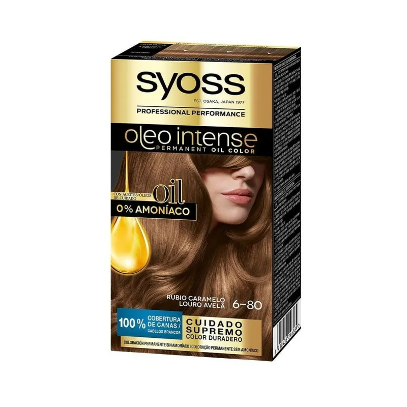 Noturīga Krāsa Syoss Olio Intense Gaiša karamele Nº 6,80 Platīna Blonds Nº 6.80-Rubio Caramelo