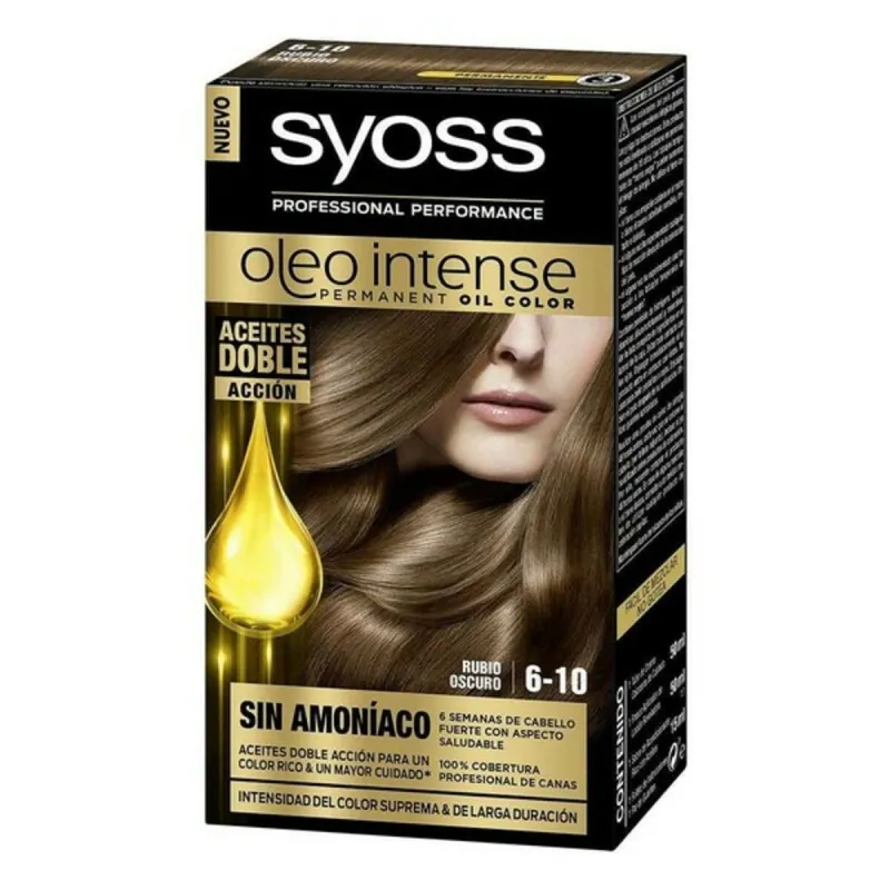 Ilgalaikiai dažai Syoss Olio Intense Tamsiai blondininiai Nº 6,10 Platininė blondinė Nº 6.10-Rubio Oscuro