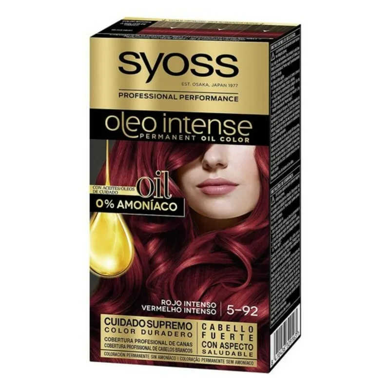 Ilgalaikiai dažai Syoss Olio Intense Sodrus rusvas Nº 5,92 Platininė blondinė Nº 5.92-Rojo Intenso
