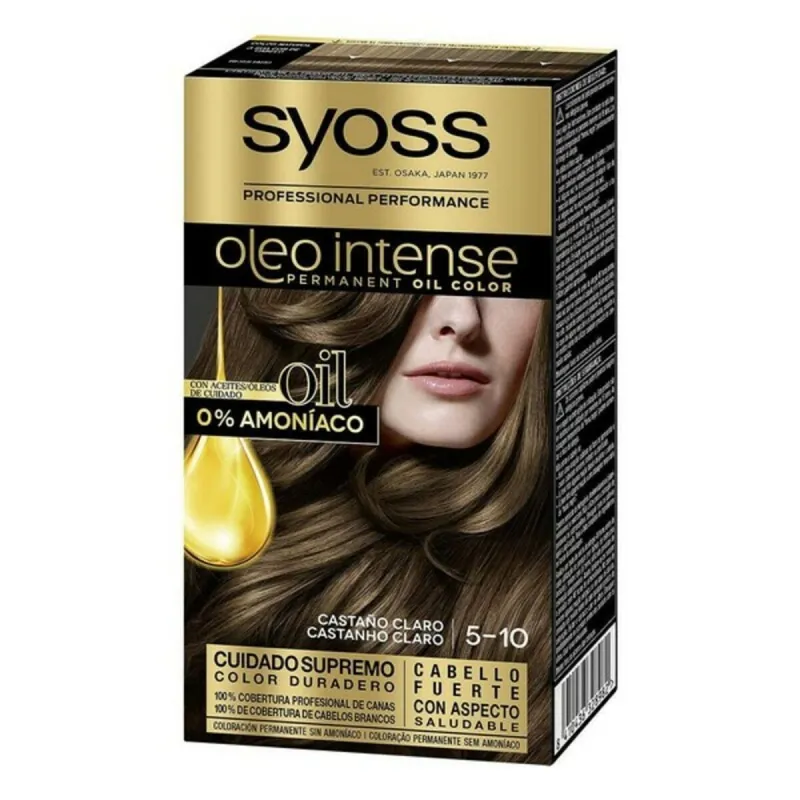Pysyvä väriaine Syoss Olio Intense Vaaleanruskea Nº 5,10 Platinanvaalea Nº 5.10-Castano Claro