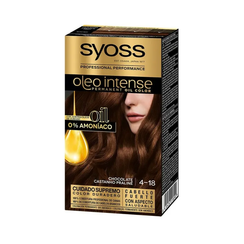 Noturīga Krāsa Syoss Olio Intense Šokolāde Nº 4,18 Platīna Blonds Nº 4.18-Chocolate