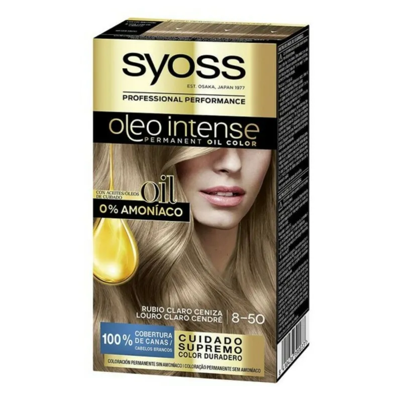 Pysyvä väriaine Syoss Olio Intense Tuhkanvaalea Nº 8,50 Platinanvaalea Nº 8.50-Rubio Ceniza