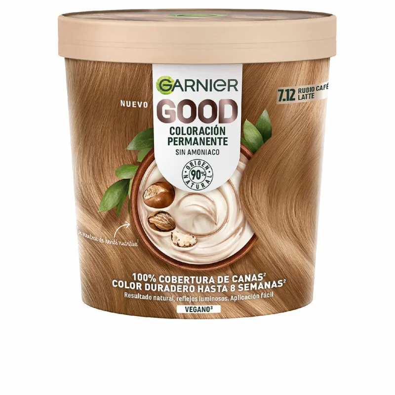 Ilgalaikiai dažai Garnier Good Café Latte Šviesus Nº 7.12 Nº 7.12 Rubio Cafe Latte 217 ml (1 vnt.)