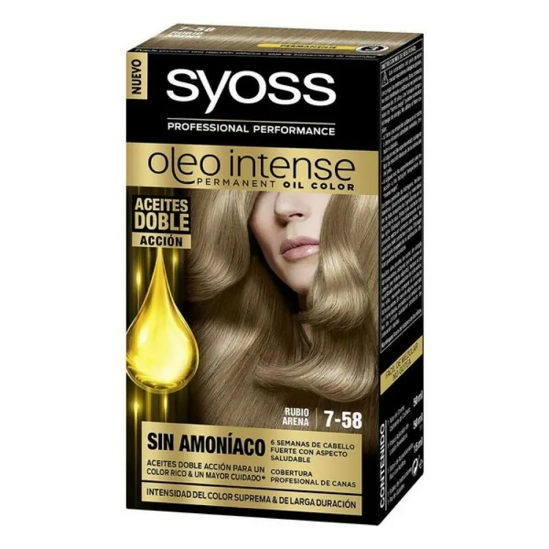 Püsivärv Syoss Olio Intense Liiva Hele Nº 7,58 Plaatinablond Nº 7.58-Rubio Arena