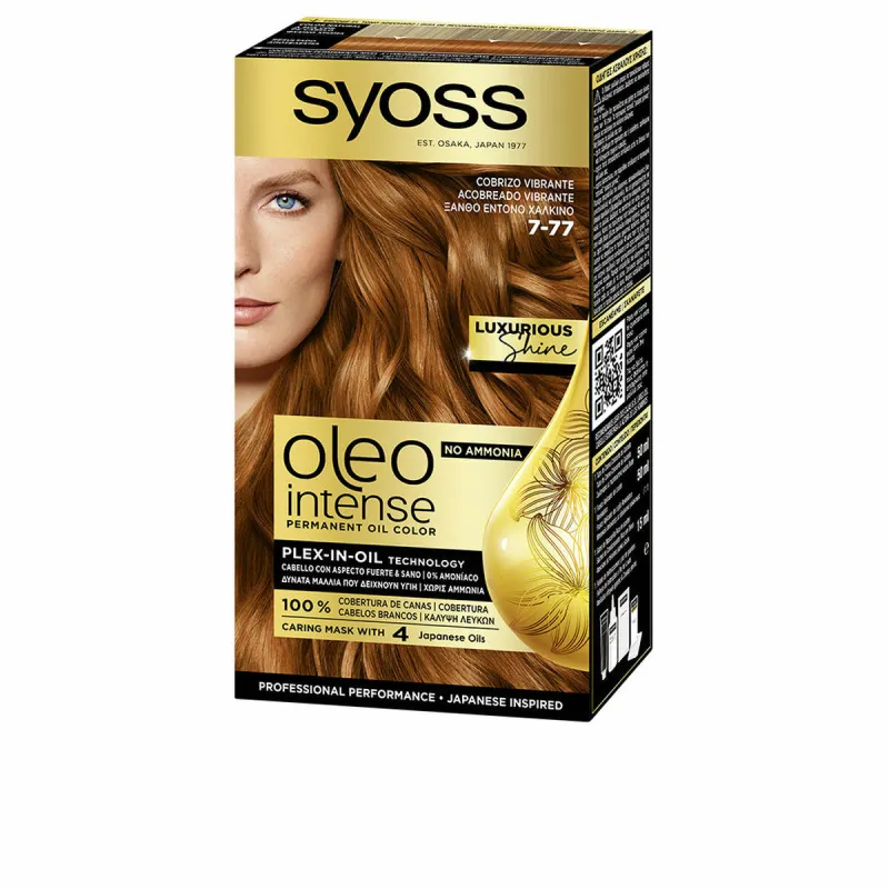 Ilgalaikiai dažai Syoss Oleo Intense Nº 7-77 Degantis varis Nº 7-77-Cobrizo Vibrante