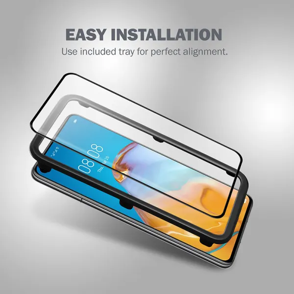 Crong 3D Armor Glass – 9H tempered glass for the entire Huawei P40 screen + installation frame