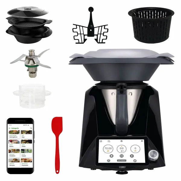 Food Processor Cobbo TC-7B Black Silver 1500 W 2 L