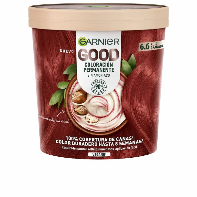 Pysyvä väriaine Garnier Good Punainen Nº 6.6 Nº 6.6 Rojo Granada 217 ml (1 osaa)