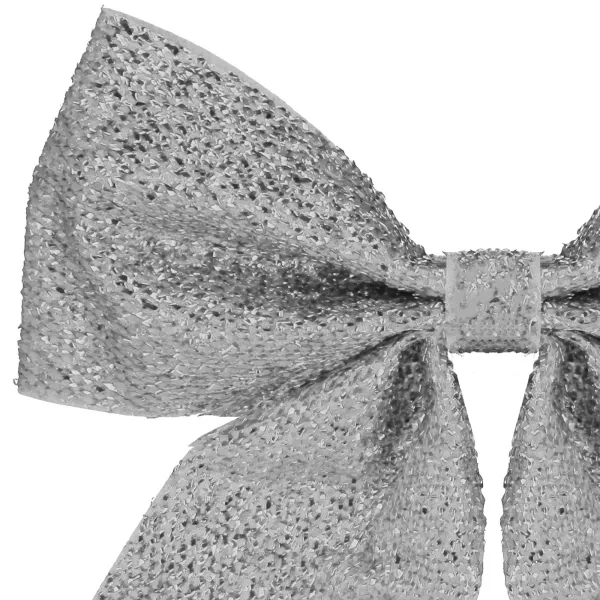 Joulukuusen rusetti, 20 cm, hopea kimalteleva puuriipus CA1296
