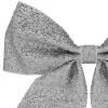 Joulukuusen rusetti, 20 cm, hopea kimalteleva puuriipus CA1296