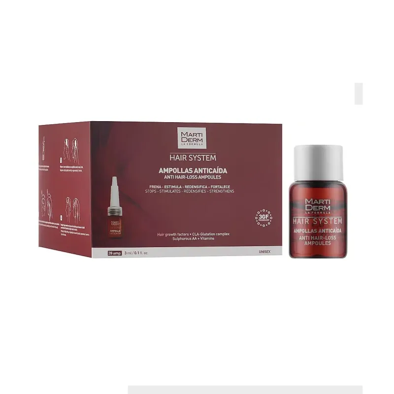 Juuste väljalangemisvastased ampullid Martiderm HAIR SYSTEM 3 ml