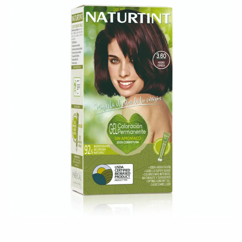 Pysyvä väriaine Naturtint NATURTINT COLORACIÓN 3.60-Negro Cereza 170 ml