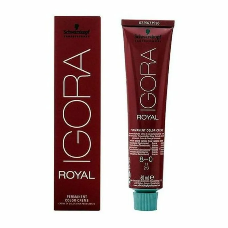 Pysyvä väriaine Schwarzkopf Igora Royal Nº 8-0 60 ml