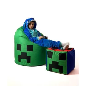 Pufs GO GIFT Zaļš Oxford minecraft