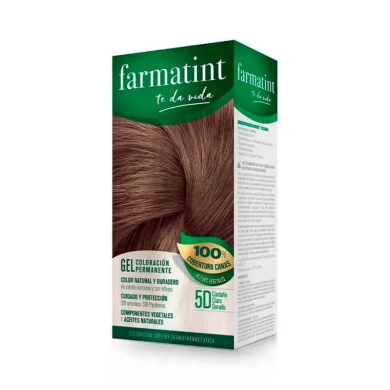 Noturīga Krāsa Farmatint 380223 Nº 5d-Castano Claro Dorado (5 gb.)