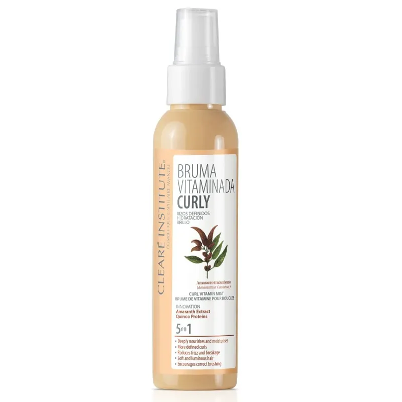 Mitrinošs matu sprejs Clearé Institute Bruma Vitaminada Curly Ar vitamīniem Lokaini mati 5-in-1 125 ml