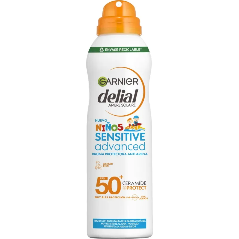 Защитный спрей от солнца и песка Garnier Sensitive Advanced Spf 50+ 150 ml Детский