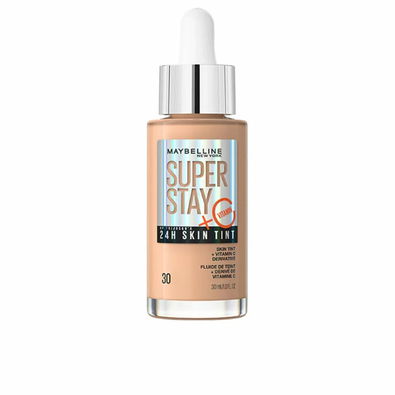 Skystas makiažo pagrindas Maybelline Super Stay Skin Tint Nº 30 30 ml Vitaminas C