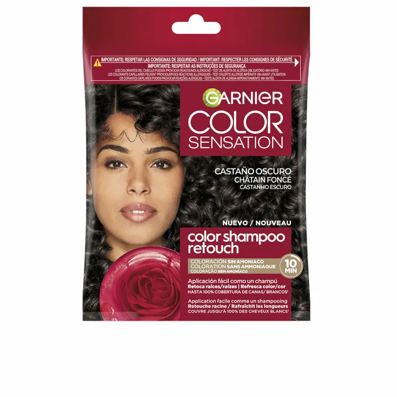 Shampoo Dye Garnier COLOR SENSATION Dark Brown Nº 3.0 Nº 3.0-Dark Brown Semi-permanent (1 Unit)