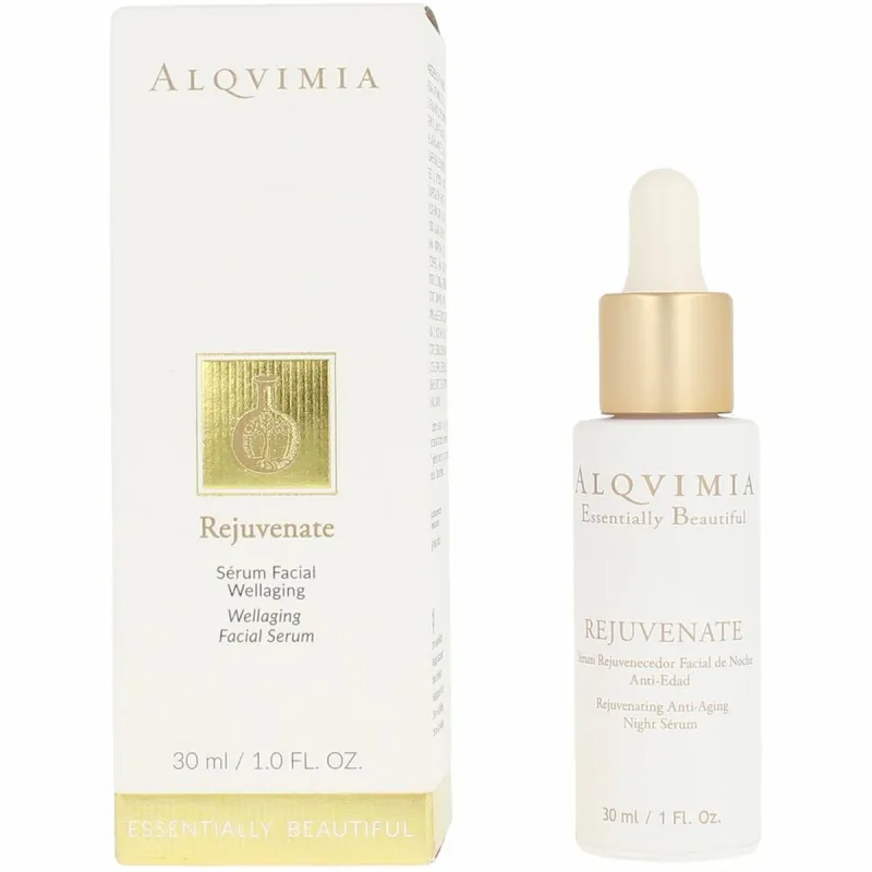 Nakts pret-novecošanās serums Alqvimia ESSENTIALLY BEAUTIFUL 30 ml