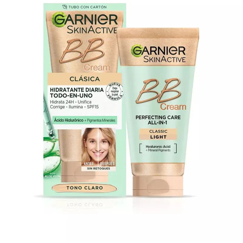 Увлажняющий крем с цветом Garnier 860-16382 Light Светлый тон ясно Spf 15 50 ml