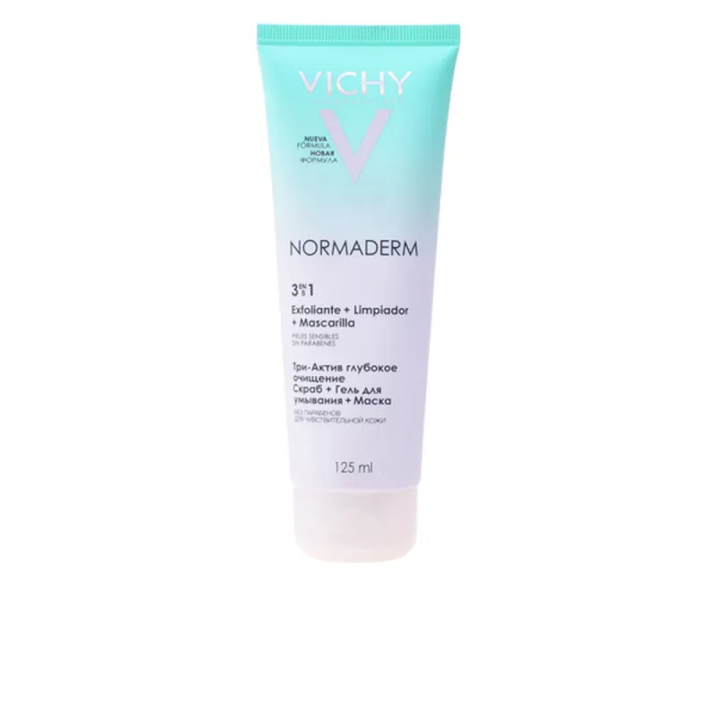 Sejas kopšanas līdzeklis ar pīlinga efektu 3-1 NORMADERM Vichy (125 ml)