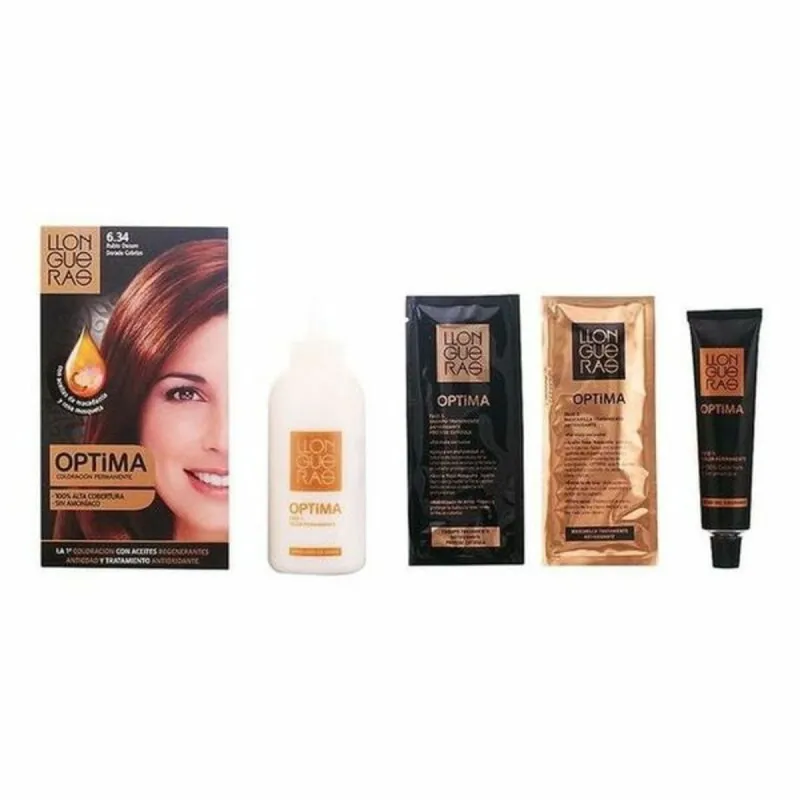 Dye No Ammonia Llongueras Optima Nº 6.34-Golden Deep Blond (1 Unit)