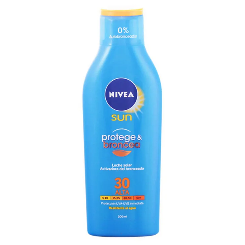 Sauļošanās pieniņš Nivea Sun Broncea Spf 30 200 ml