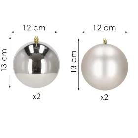 Christmas Tree Decoration Set Springos CA1183 12 cm 4 pcs.