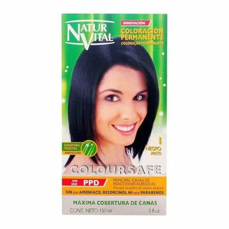 Dye No Ammonia Naturaleza y Vida Coloursafe Nº 1-Negro 150 ml