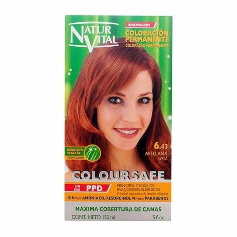 Dažai be amoniako Naturaleza y Vida Coloursafe Nº 6.43-Avellana 150 ml