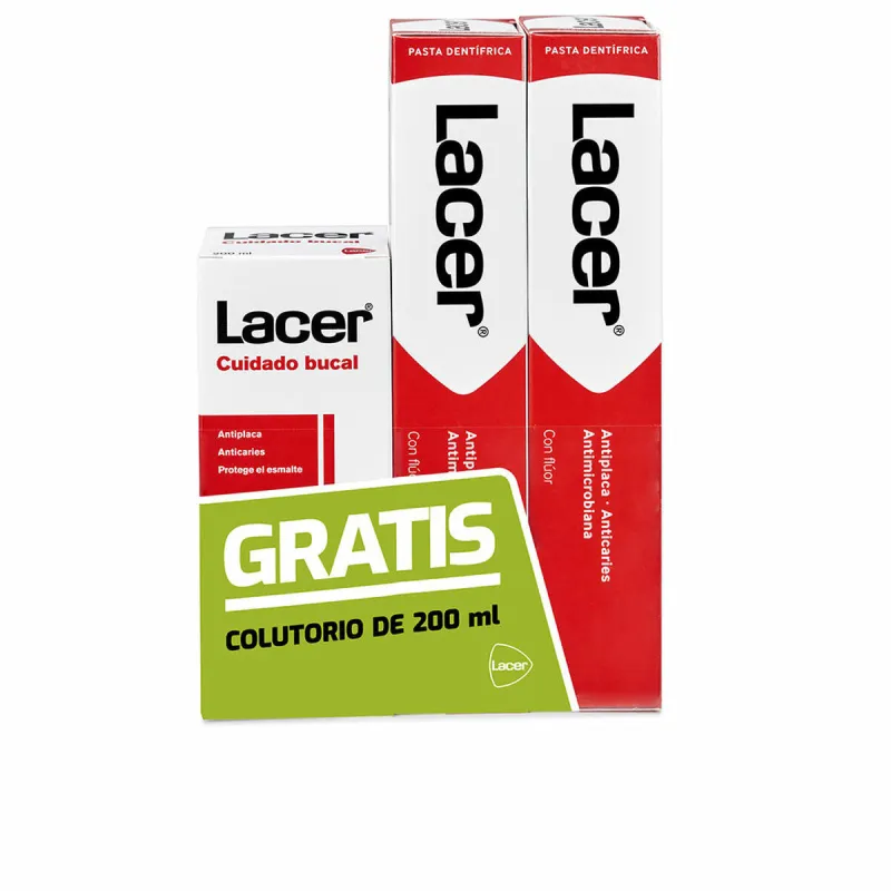 Зубная паста комплексного действия Lacer Pasta Dentífrica 200 ml 2 x 125 ml (3 Предметы)