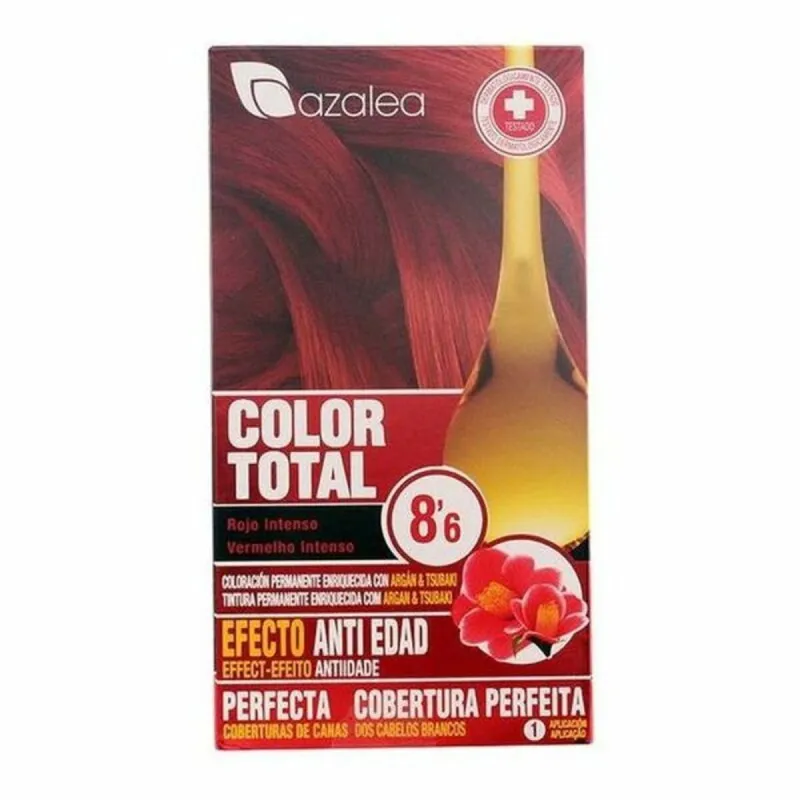 Vananemisvastane püsivärv Azalea Color Total Küllastunud punane Plaatinablond Nº 8,6-Rojo Intenso (1 Ühikut)