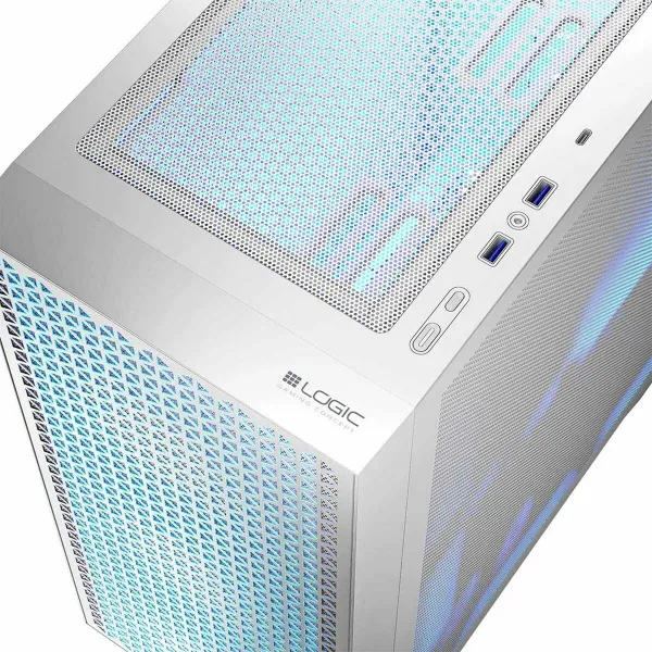 ATX Semi-tower Box Logic AT-DART-PRO-ARGB-20 White